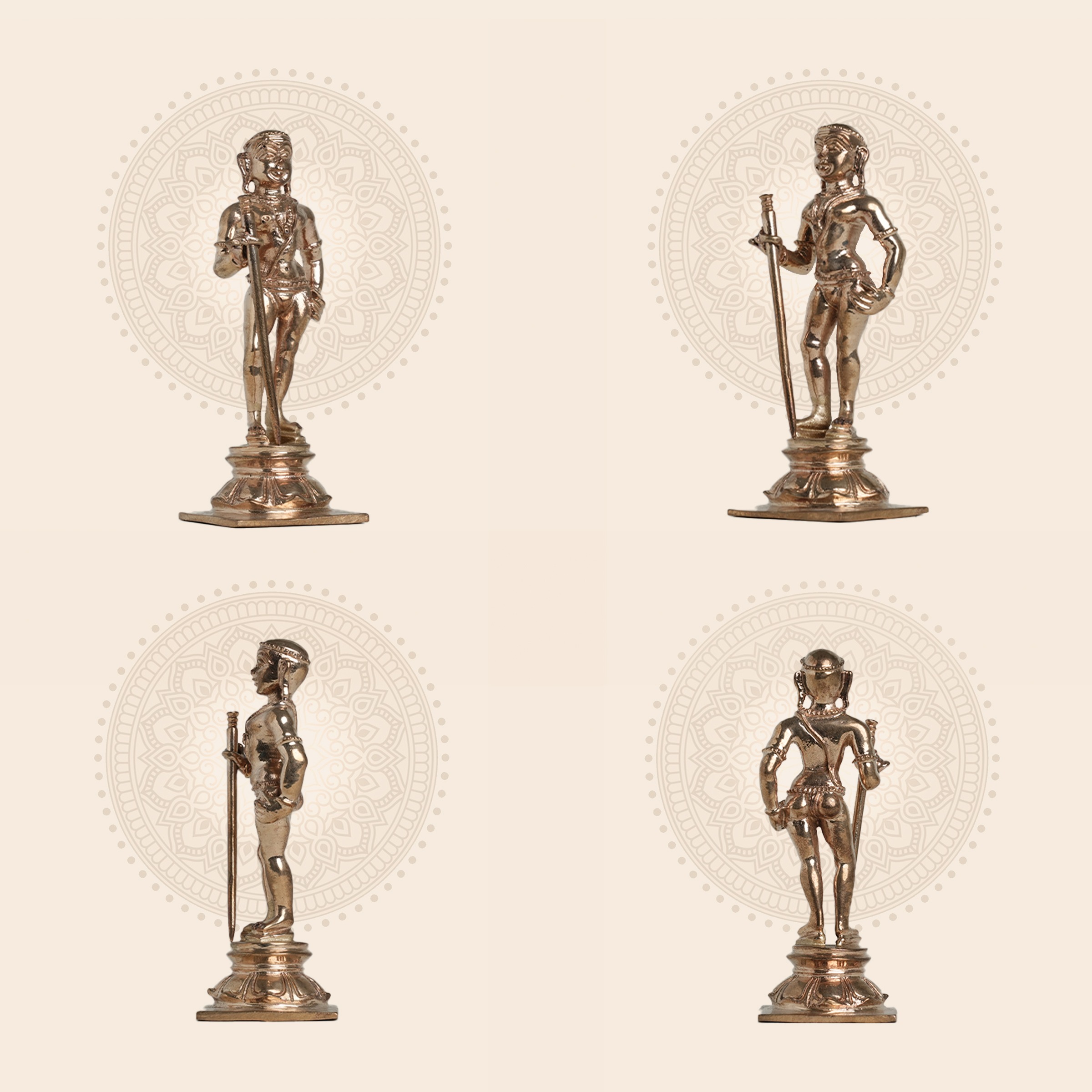 Palani Andavar Gold Plated Brass Idol